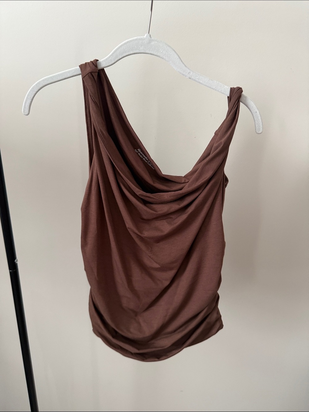 Abercrombie Draped asymmetrical brown Womens Top